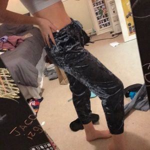 NWOT velvet joggers